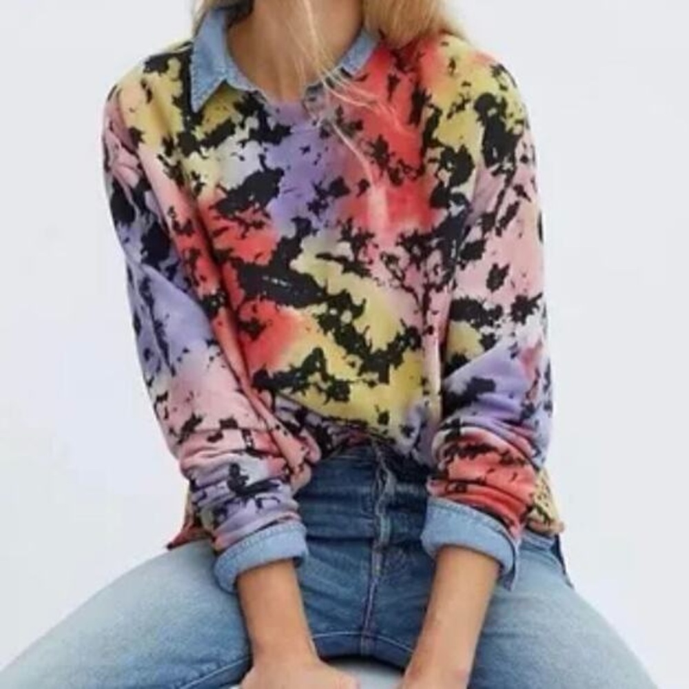 LetLuv Zoey Tie-Dye Anthropologie Sweatshirt Size S